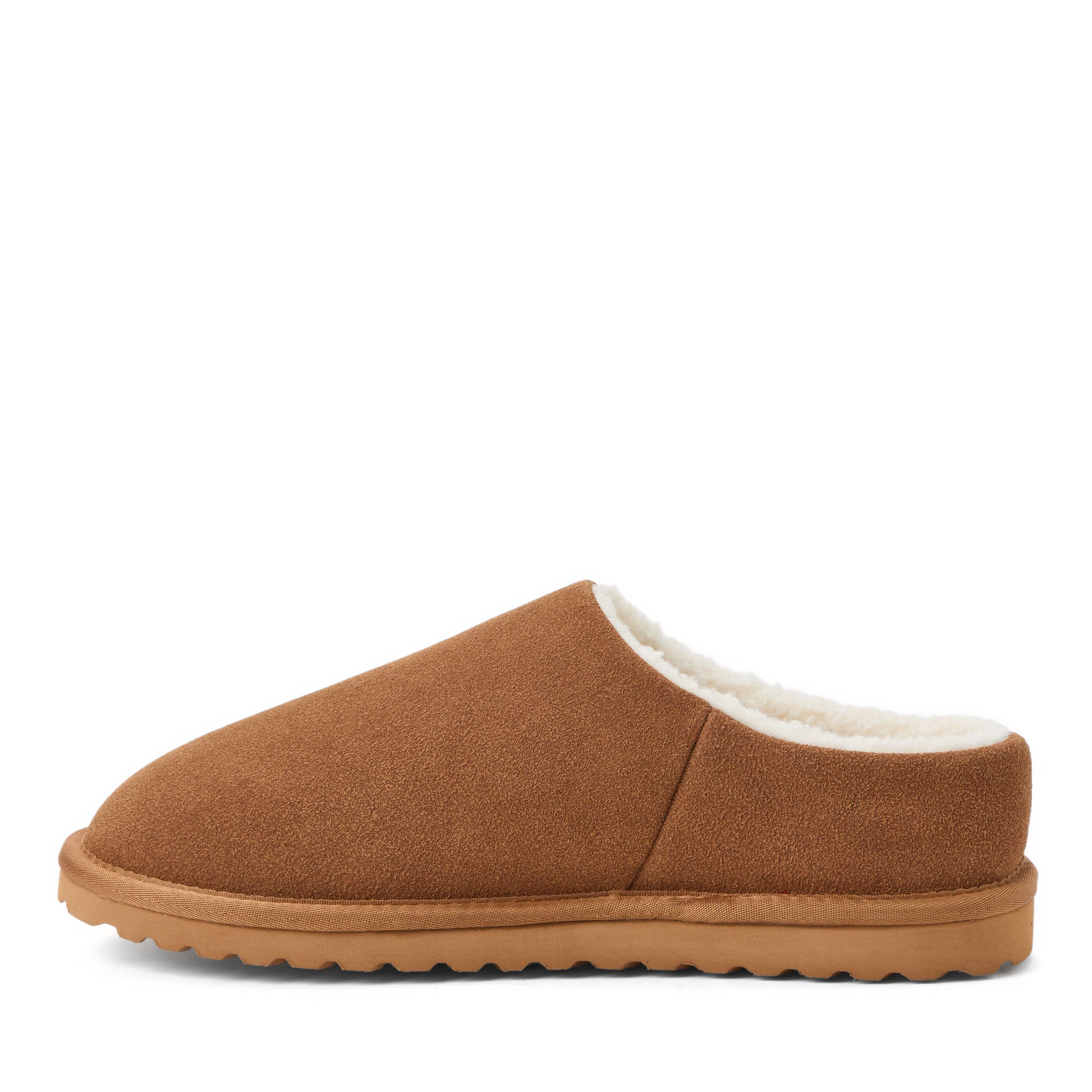 Genuine Suede Modern Clog Slippers, Alternate, color, Tan