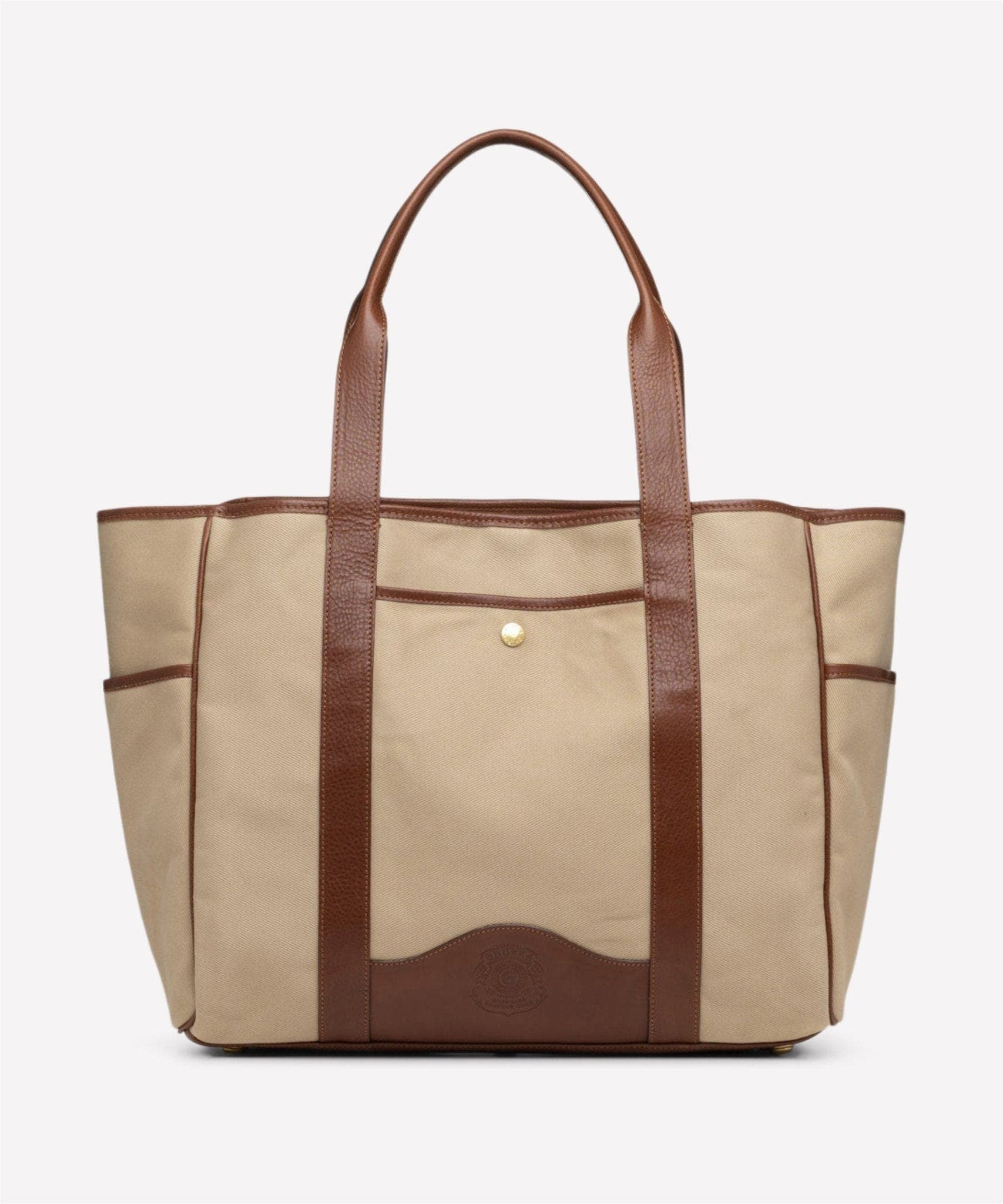 Ghurka Market Tote No. 294, Main, color, Khaki Twill / Vintage Chestnut