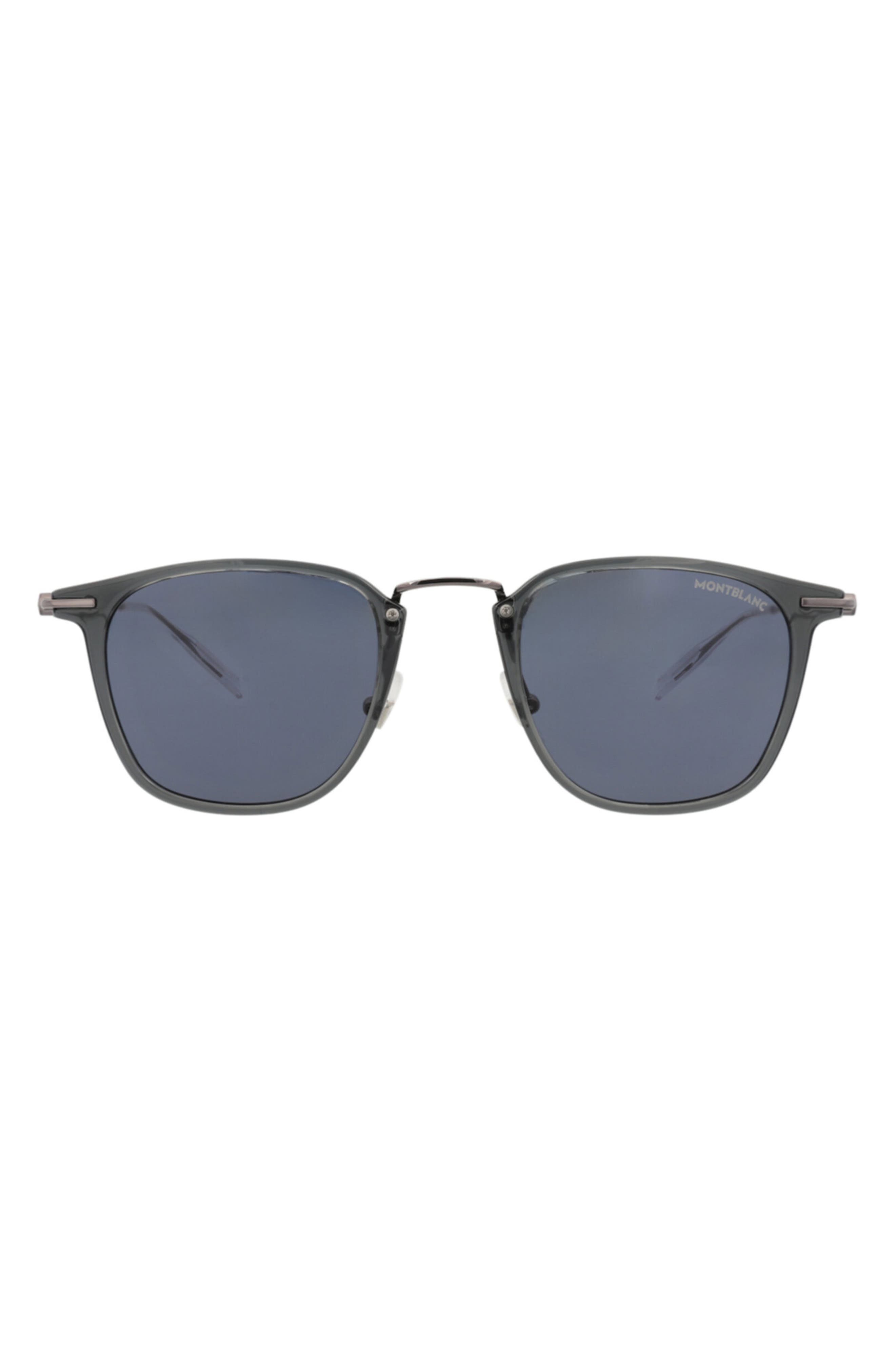 Montblanc 49mm Round Sunglasses