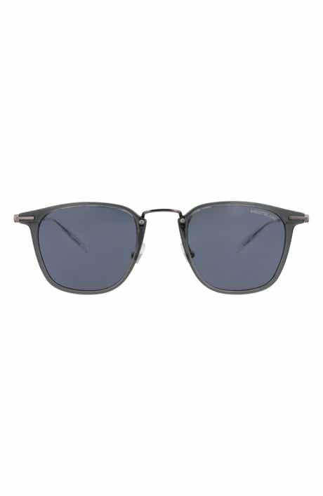 Montblanc 49mm Round Sunglasses
