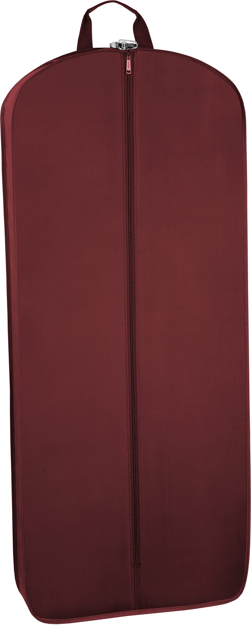 Wallybags 48" Deluxe Tri-Fold Travel Garment Bag with three pockets, Alternate, color, Merlot