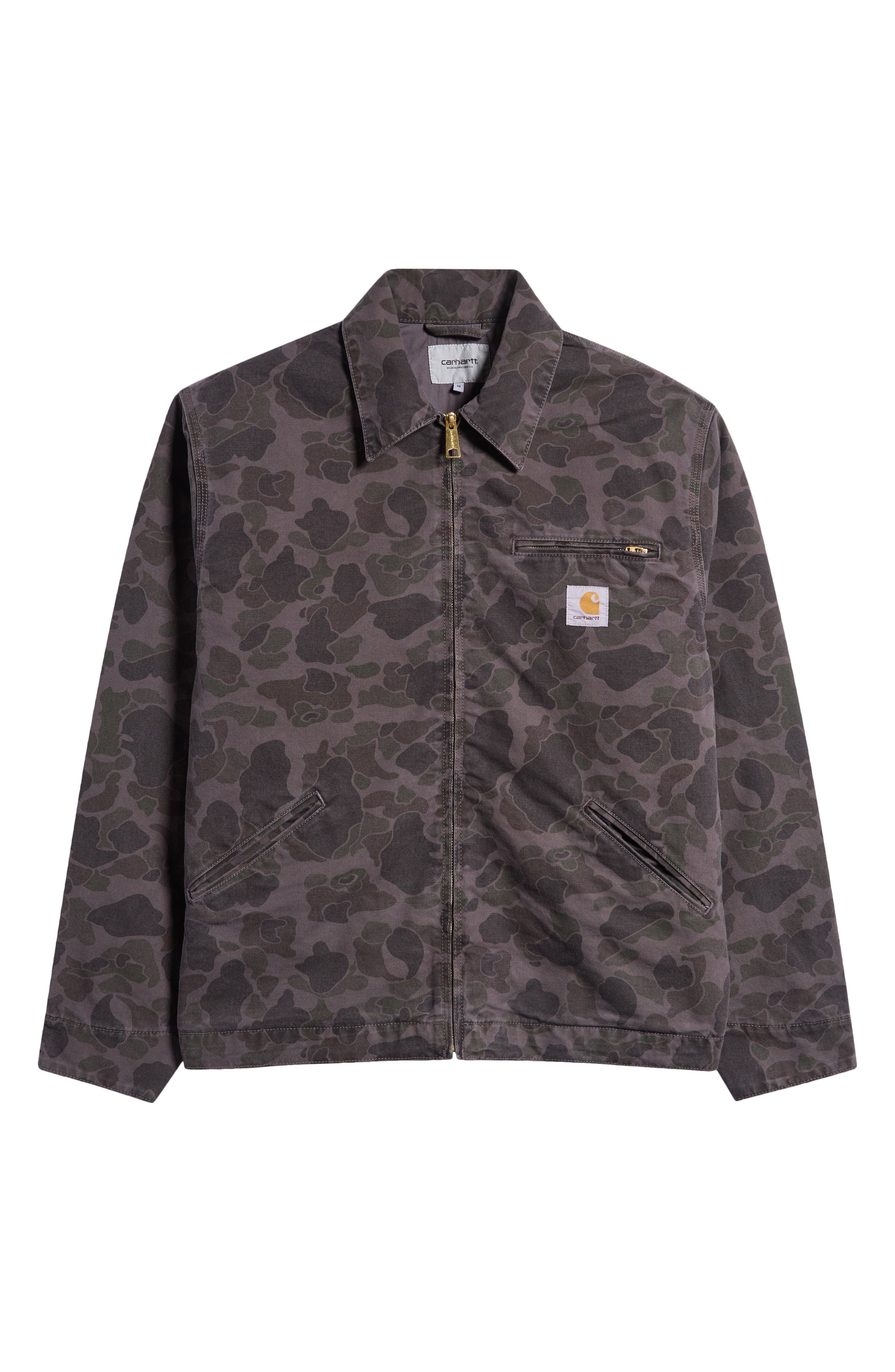 ジャケット・アウター 24FW Carhartt WIP Duck Detroit Jacket Duck Detroit Camo Organic Cotton Canvas Zip Jacket (Men) | Nordstrom