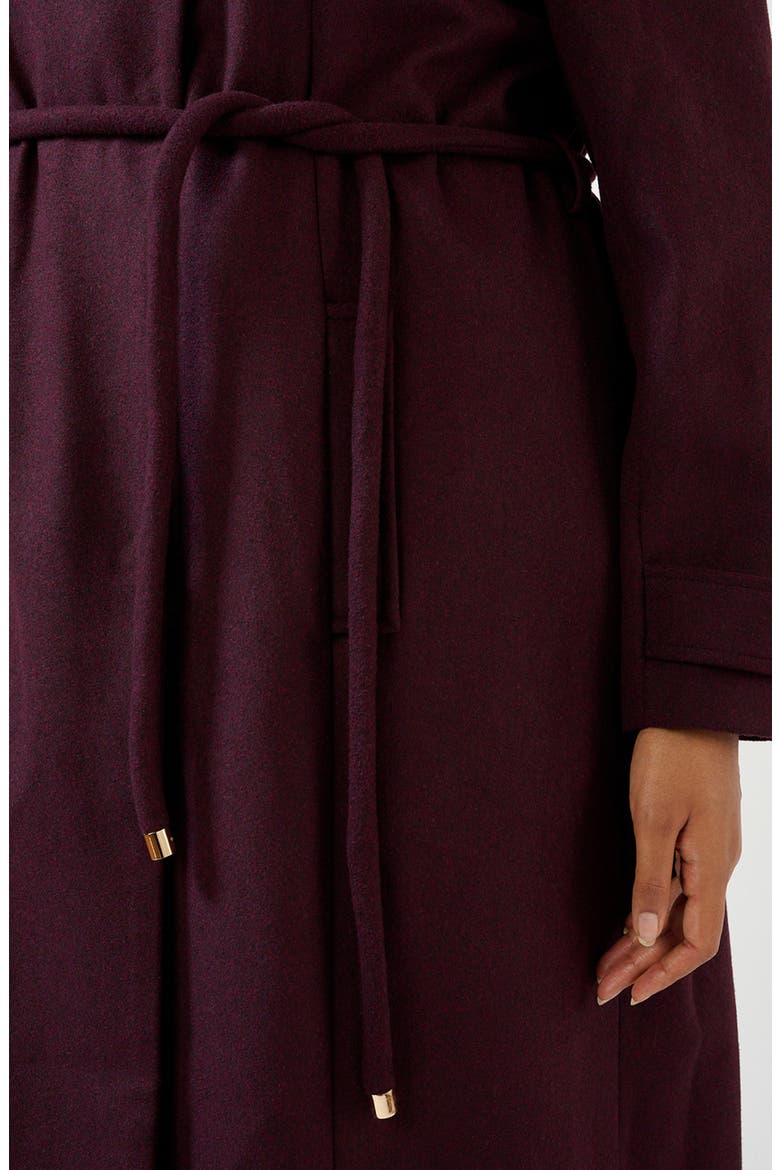 Reo Belted Coat, Alternate, color, PLUM