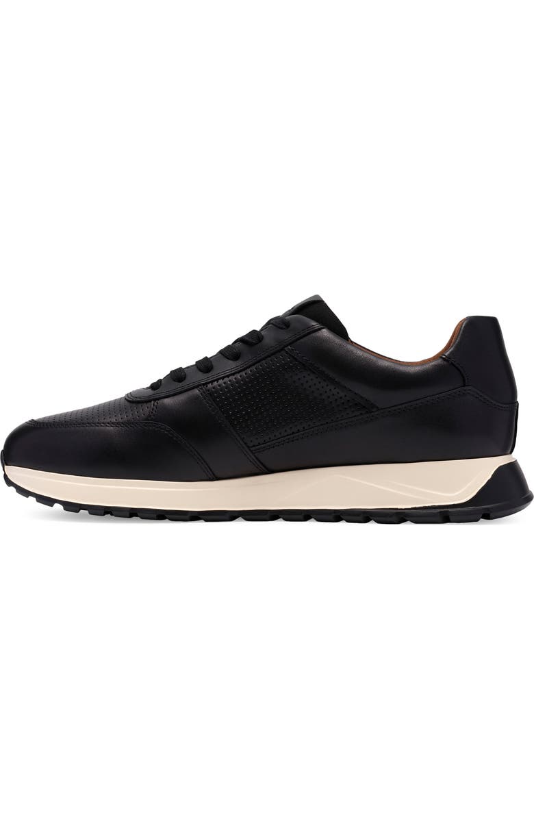 Clarks<sup>®</sup> Radwell Lace-Up Leather Sneaker, Alternate, color, Black Leather