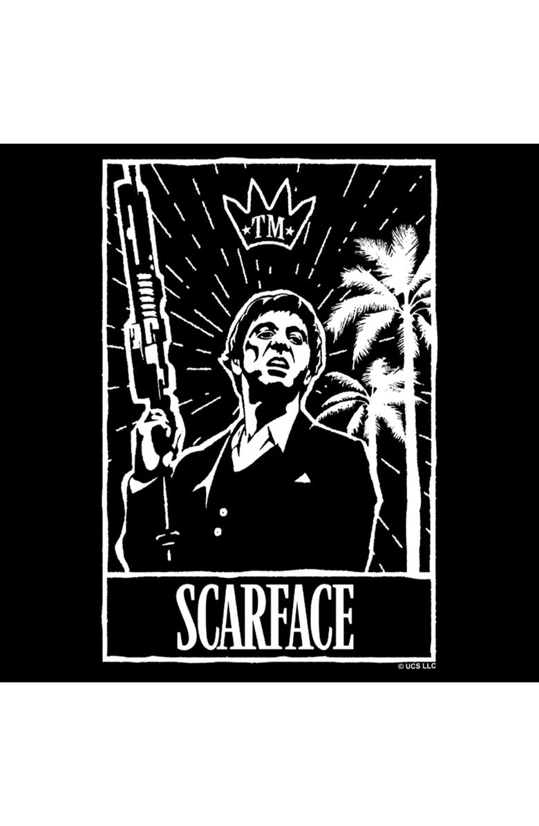 Scarface Men's Scarface Tarot Card Graphic T-Shirt, Alternate, color, Black