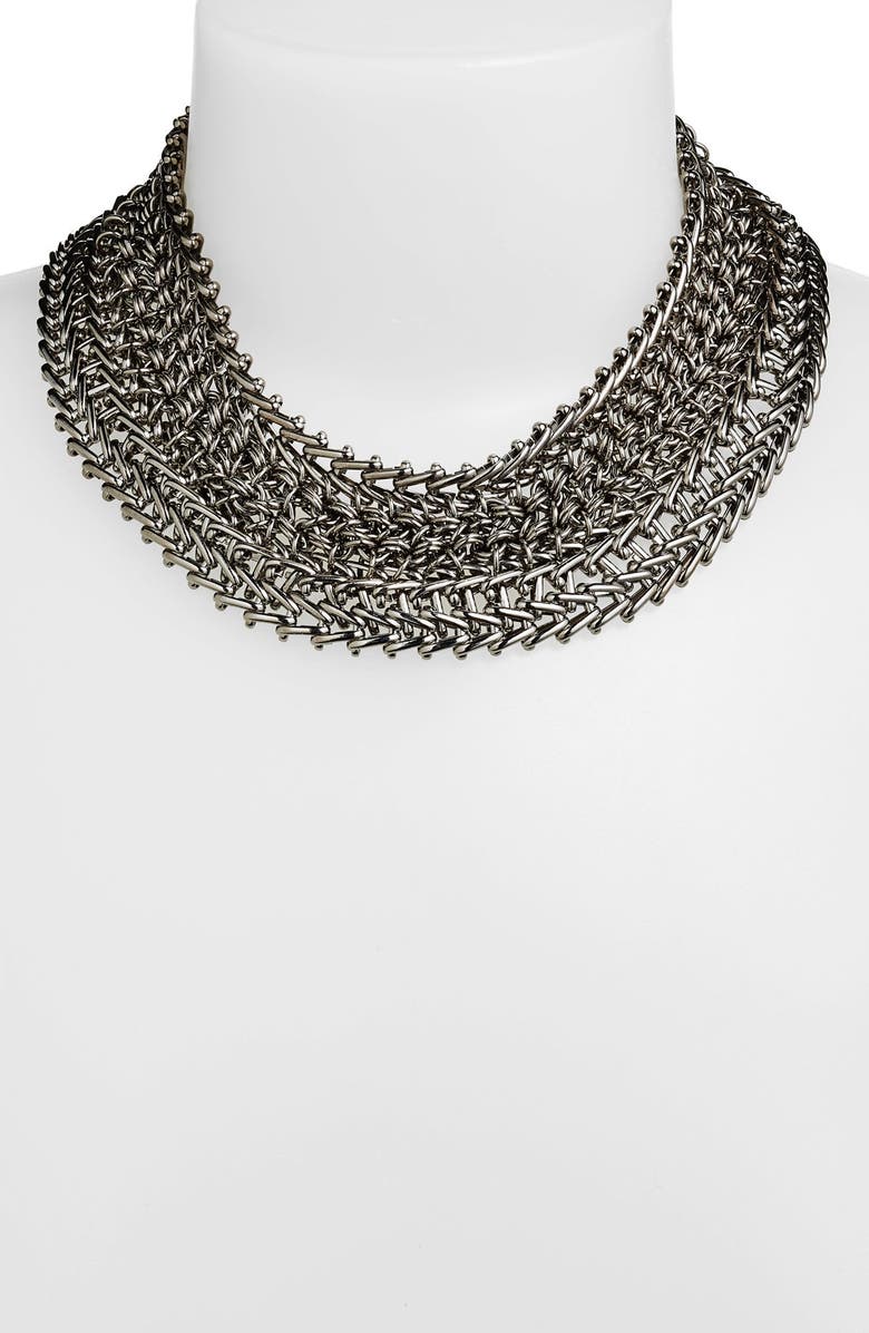 Tasha Chain Mesh Collar Necklace, Main, color, 