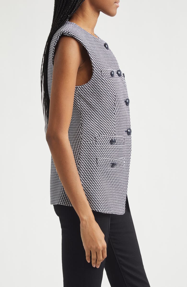 Veronica Beard Tamara Vest, Alternate, color, Lemongrass Dove