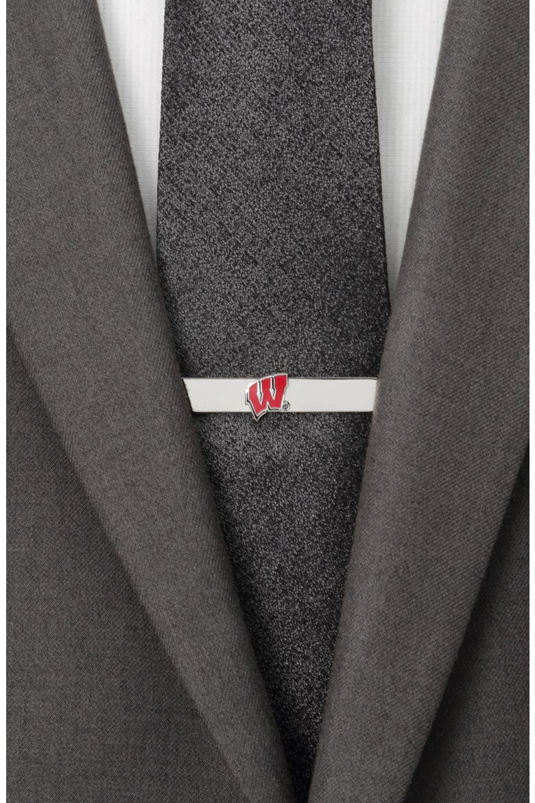 NCAA Wisconsin Badgers Tie Bar, Alternate, color, WISCONSIN BADGERS