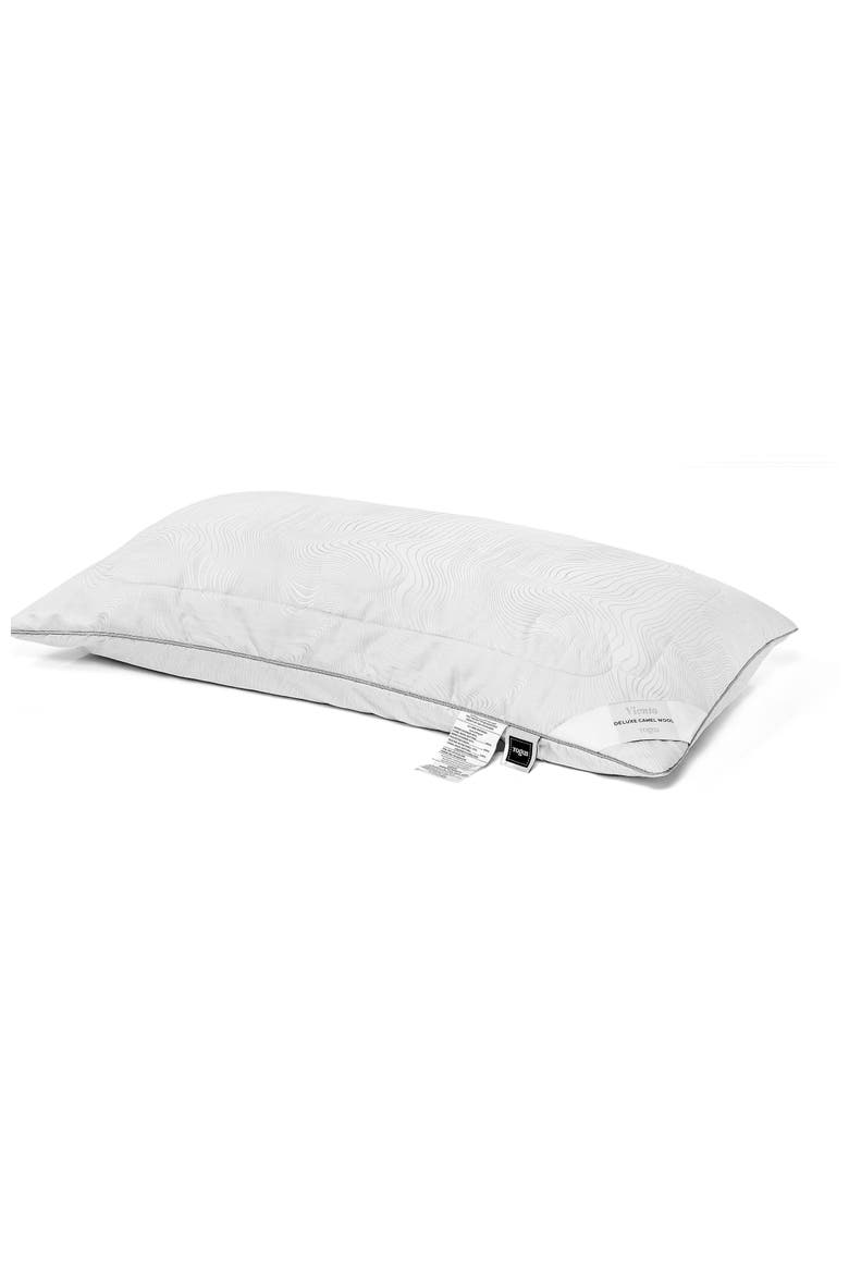 Viento camel wool silk pillow, Alternate, color, White