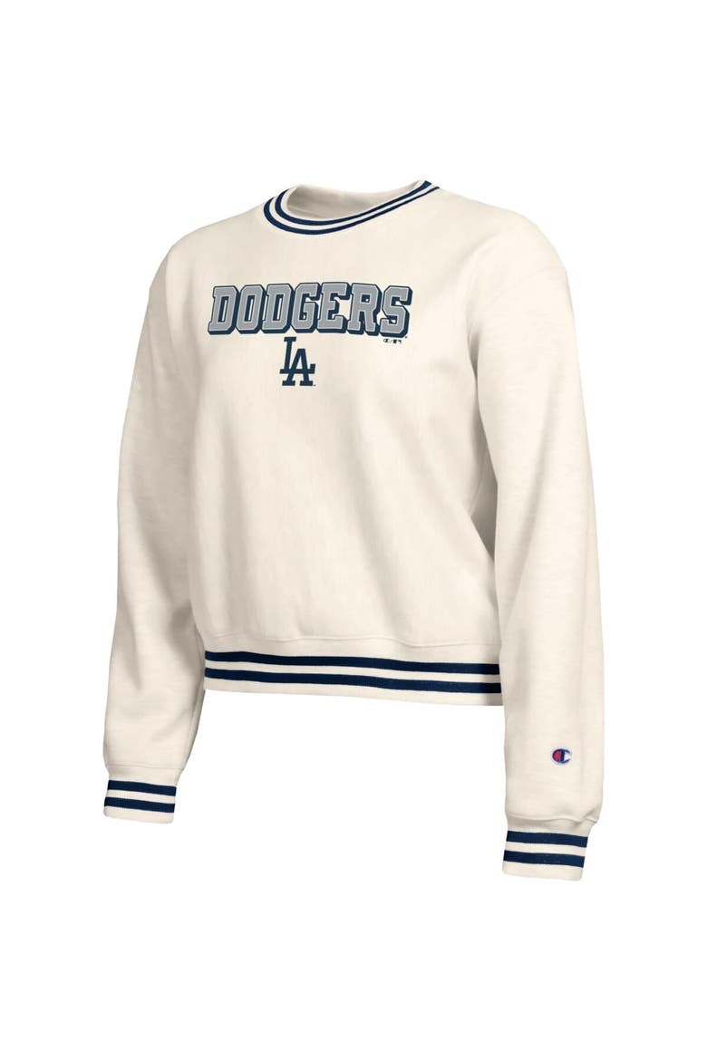 Women's Champion  Cream Los Angeles Dodgers Reverse Weave Sweatshirt, Alternate, color, Cream