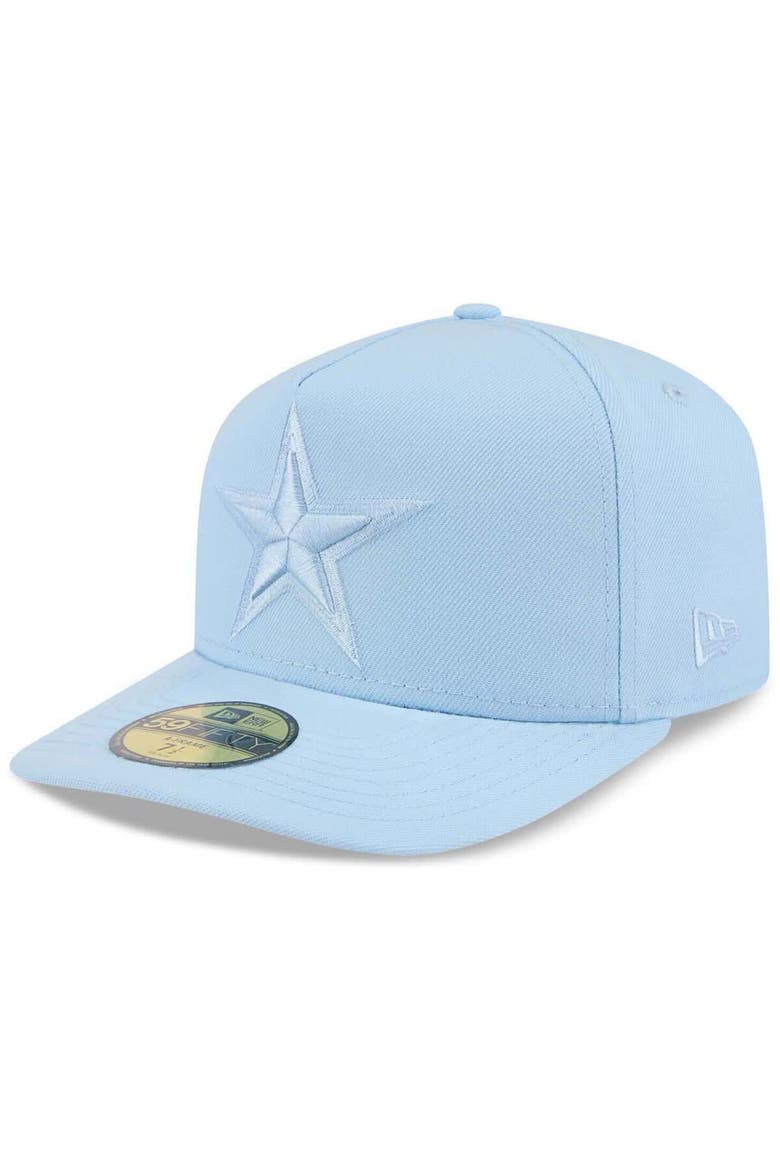 Men's New Era Light Blue Dallas Cowboys Color Pack A-Frame 59FIFTY Fitted Hat, Main, color, Light Blue