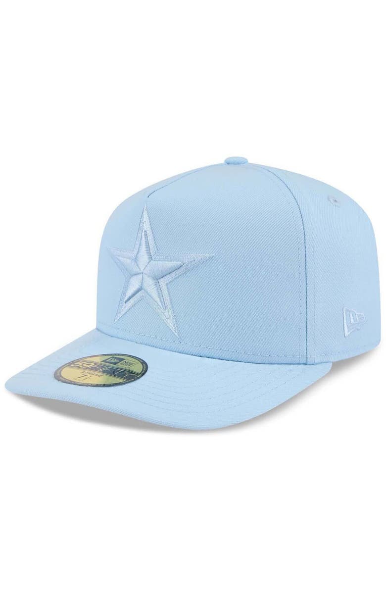 New Era Men's New Era Light Blue Dallas Cowboys Color Pack A-Frame 59FIFTY Fitted Hat, Main, color, Light Blue