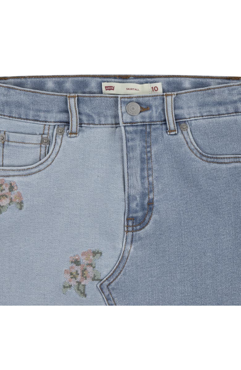Levi's Kids' Embroidered Mash Up Denim Miniskirt, Alternate, color, Fully Baked