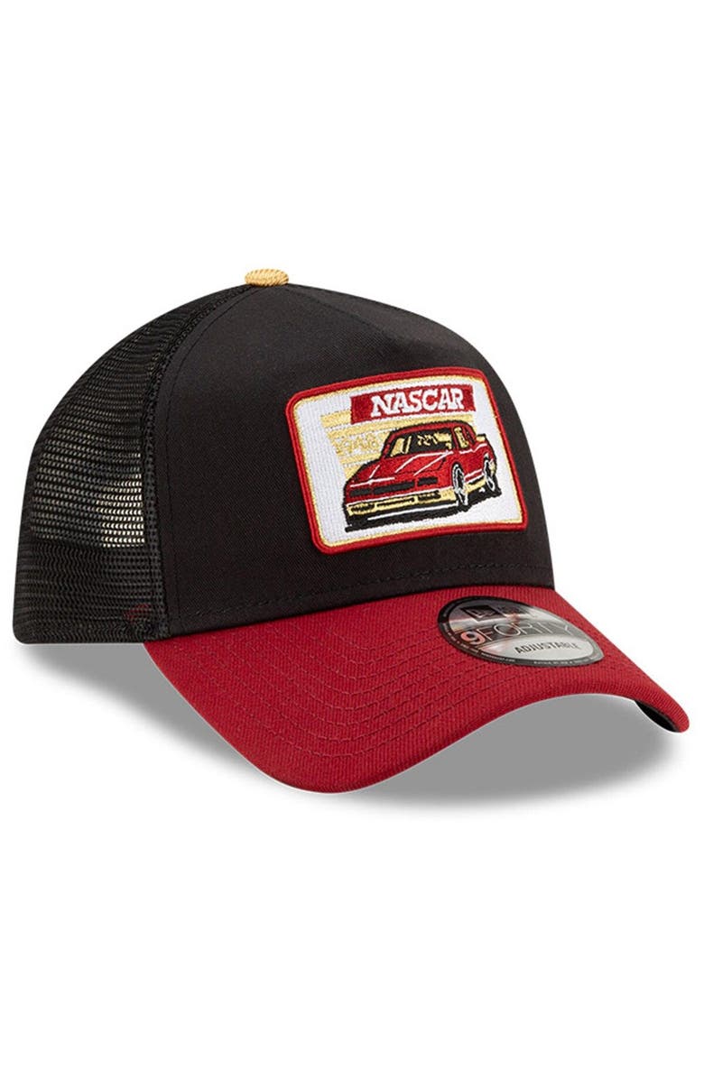 New Era Men's New Era Black/Red NASCAR Legends 9FORTY A-Frame Adjustable Trucker Hat, Alternate, color,