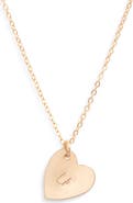 Set & Stones Sophia Initial Heart Pendant Necklace