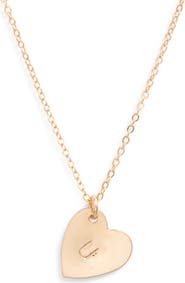 Set & Stones Sophia Initial Heart Pendant Necklace