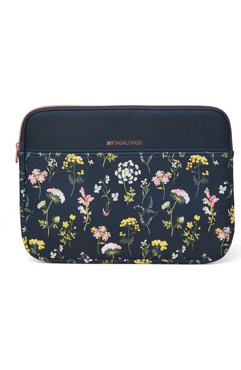 MYTAGALONGS Meadow Print Laptop Sleeve, Main, color,