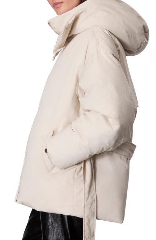 Rag & Bone Matilda Belted Down Puffer Jacket In Neutral
