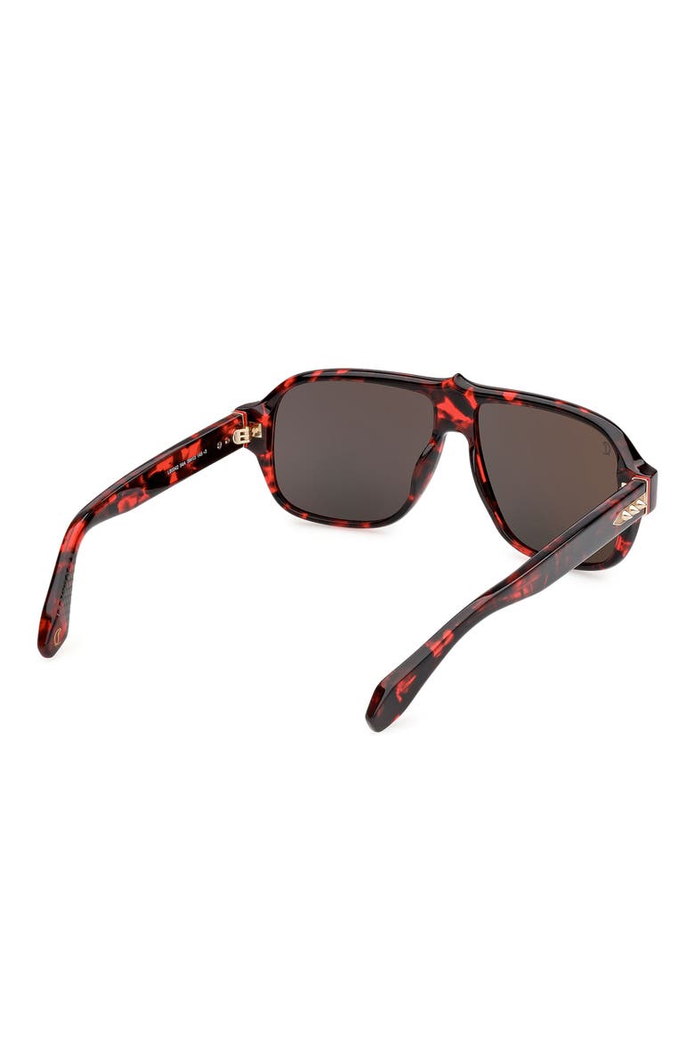 59mm Navigator Sunglasses, Alternate, color, RED HAVANA / GOLD / ZEISS