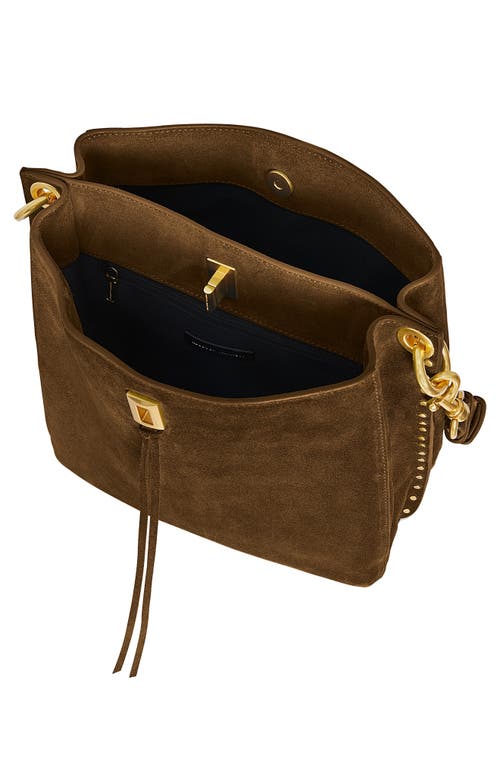 Rebecca Minkoff Darren Deerskin Leather Shoulder Bag In Brown