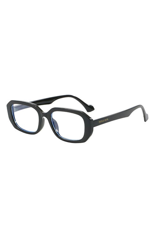 Fifth & Ninth Talon 52mm Square Blue Light Blocking Glasses In Black