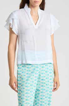 Elara Flutter Sleeve Woven Top