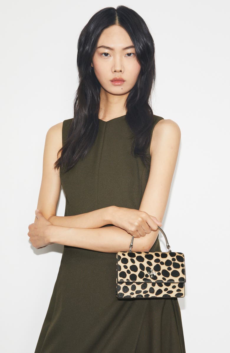 Tory Burch Mini Kira Genuine Calf Hair Top Handle Bag, Alternate, color,