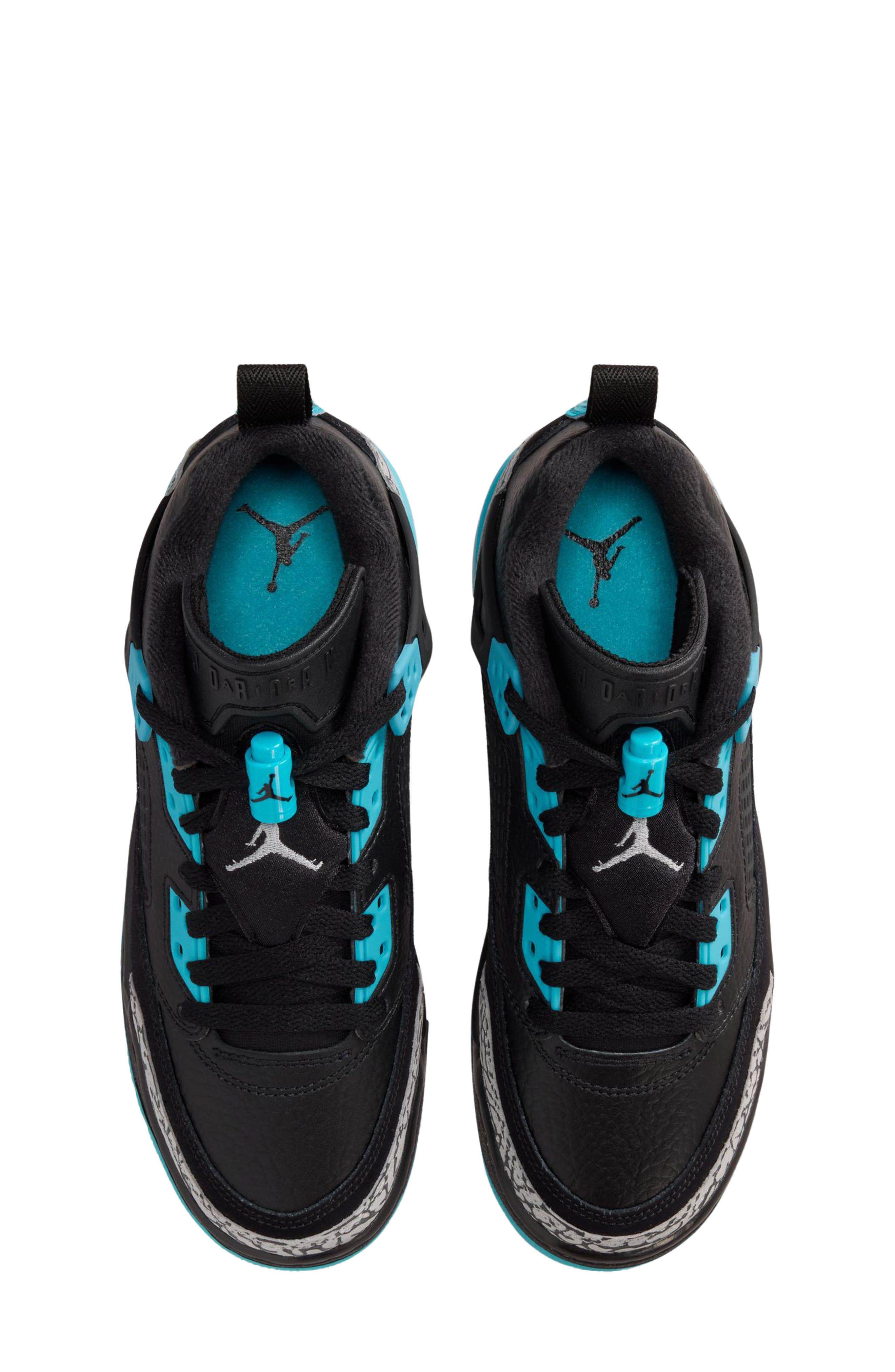 Jordan Kids' Spizike Low Sneaker, Alternate, color, Black/ Wolf Grey/ Blue