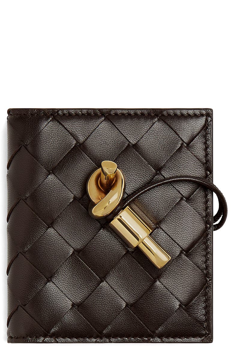 Bottega Veneta Intrecciato Slim Leather Bifold Wallet, Main, color, 2190 Fondant-M Brass