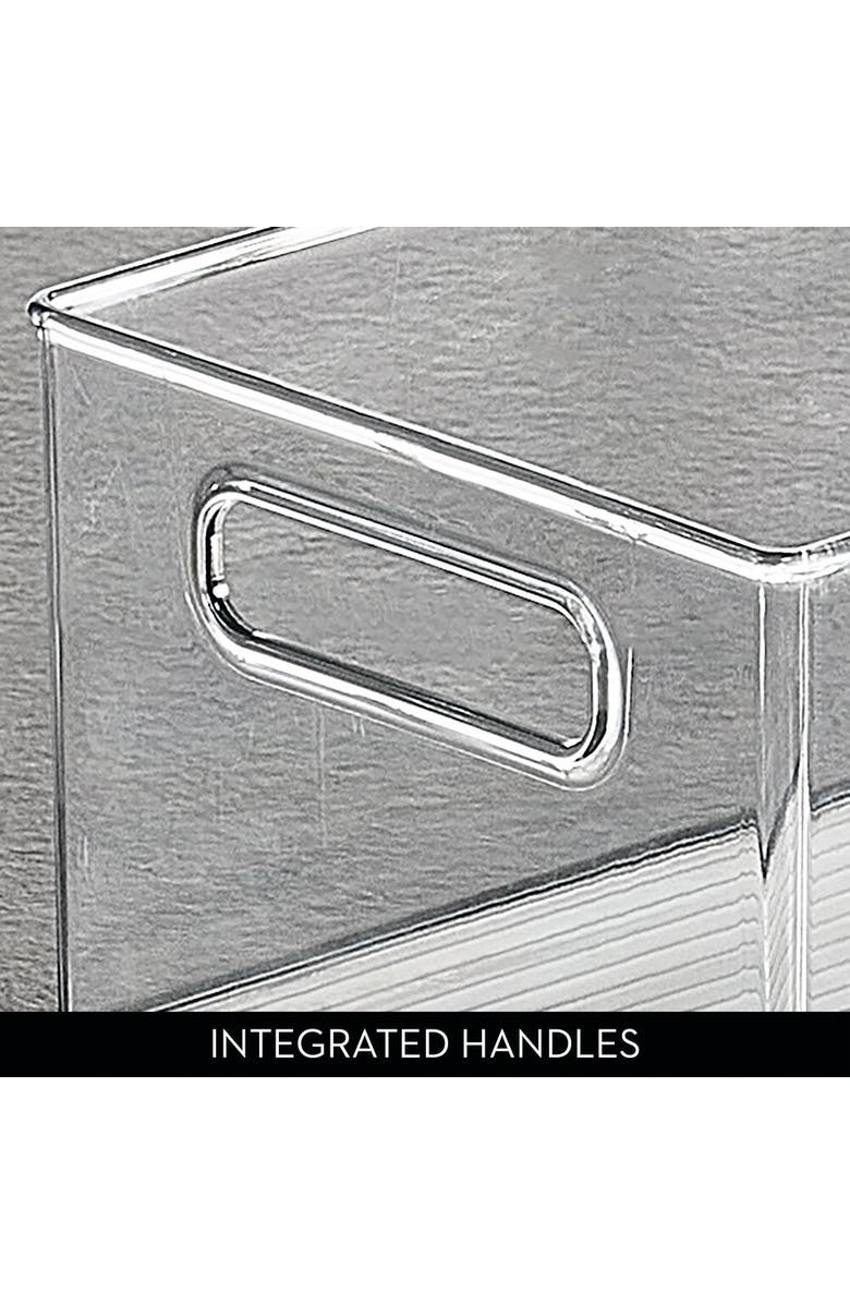 iDesign Stackable Fridge Bin - Kitchen Storage Bin for Pantry, Cabinets, or Fridge, Set of 4, Clear, Alternate, color, Clear