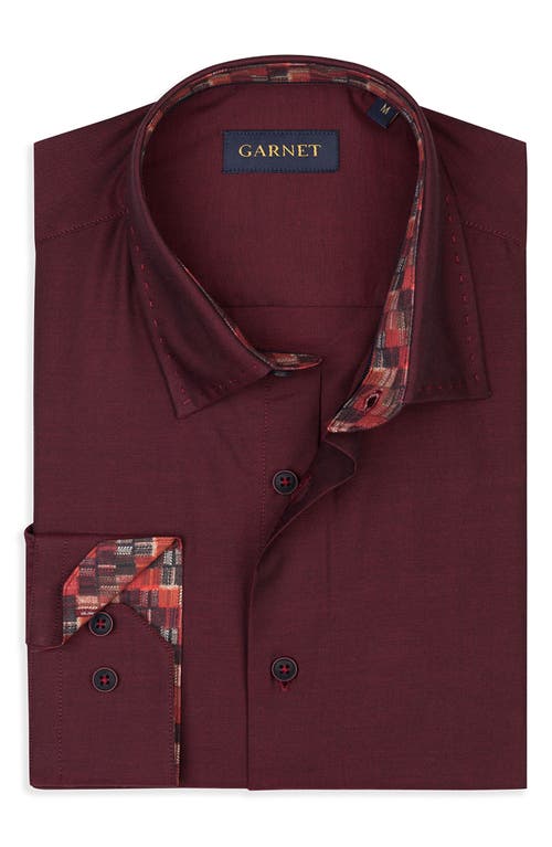 Studio Garnet Los Angeles Cotton Button-down Shirt In Burgundy