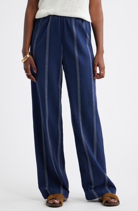 Cotton Blend Dobby Pull-On Pants