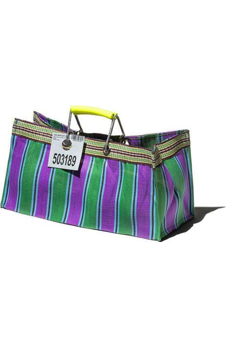 PUEBCO Recycled Plastic Stripe Bag - Wide, Main, color,