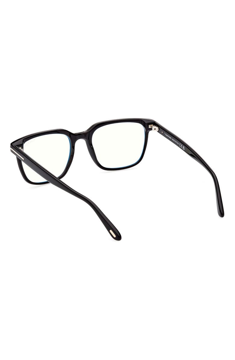 TOM FORD 53mm Square Blue Light Blocking Glasses, Alternate, color, 