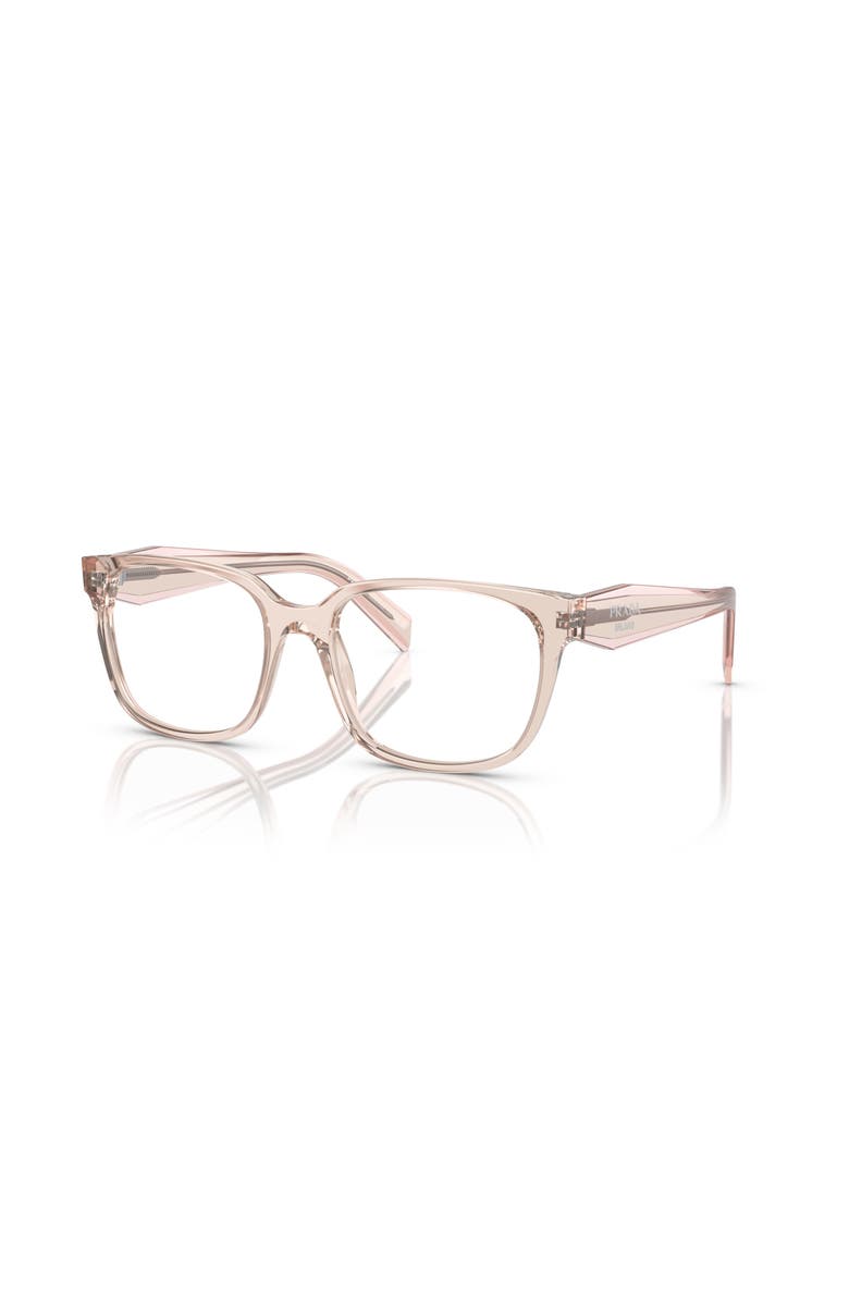 Prada 54mm Rectangle optical glasses, Main, color, Pink
