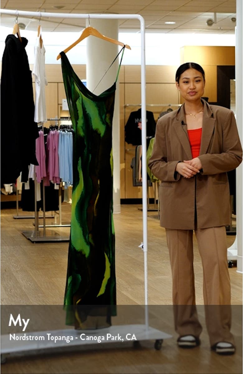 Tie Dye Strappy Back Midi Slipdress, sales video thumbnail