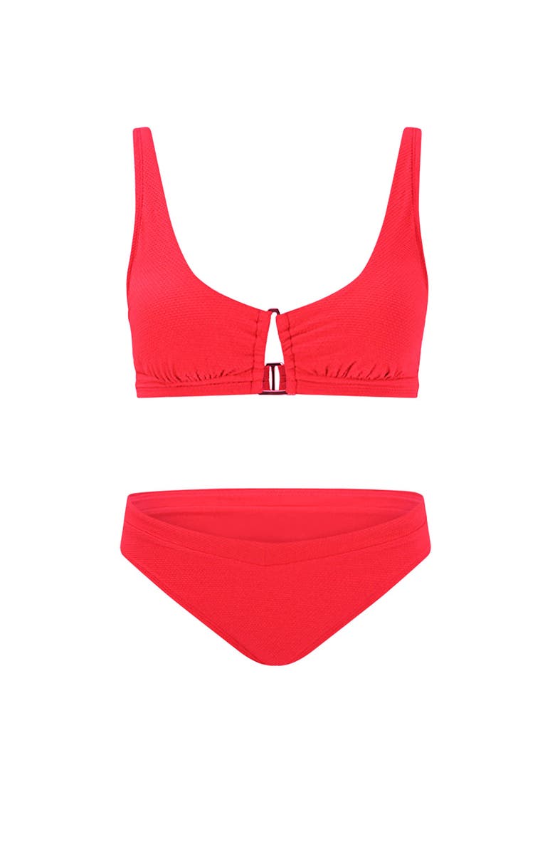 Adore Me Coraline Swimwear Contour Bustier Top, Alternate, color, Dark Orange