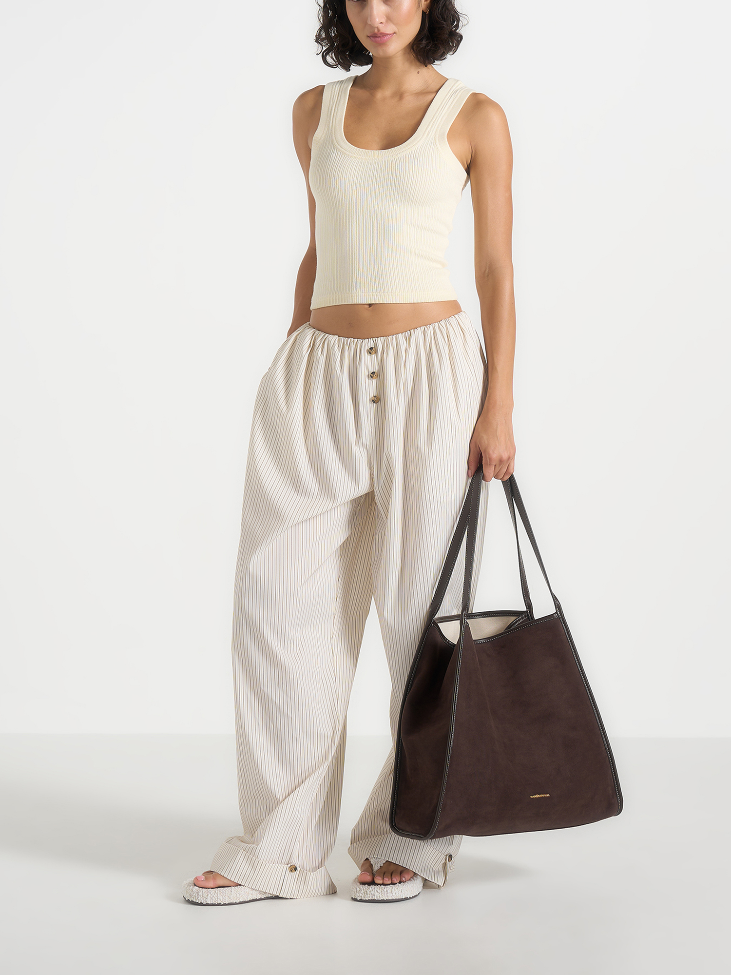 Dakota Unisex Reversible Leather & Suede Tote Bag, Alternate, color, Brown