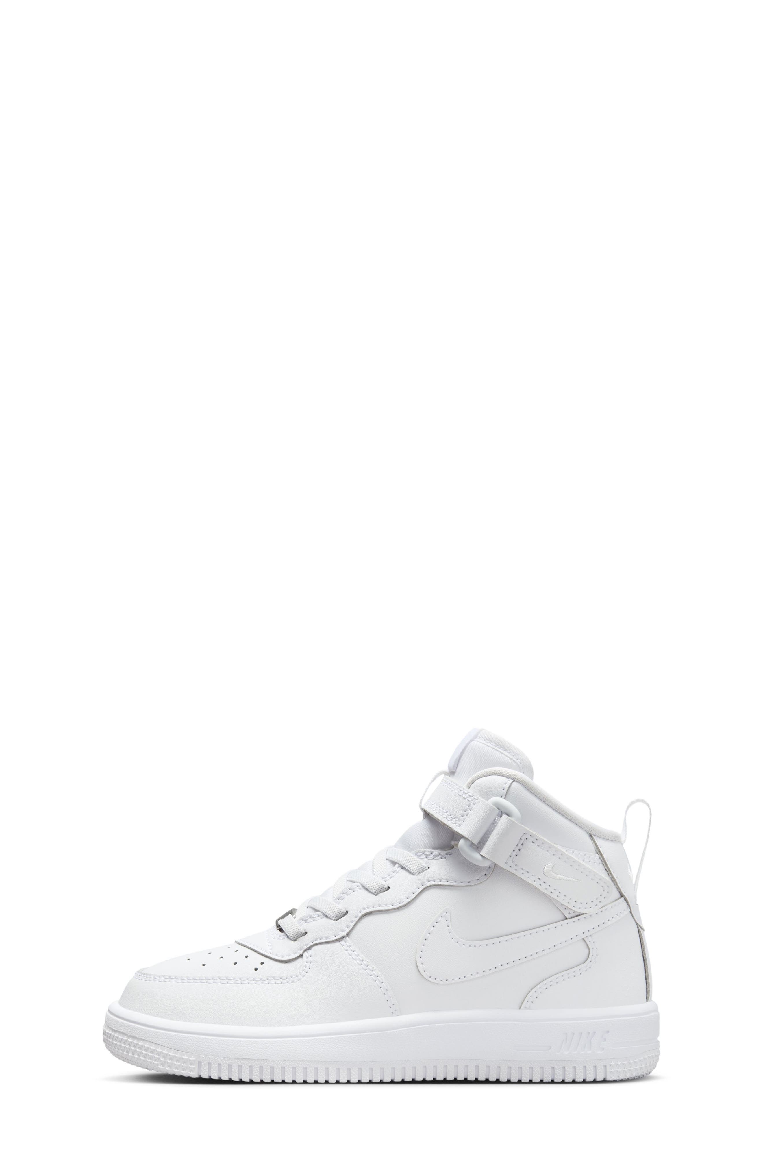 Force 1 Mid EasyOn Sneaker, Alternate, color, WHITE/ WHITE/ WHITE