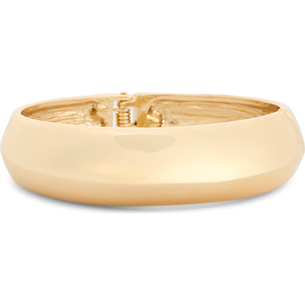 Nordstrom Rack Sculptural Hinge Bangle Bracelet In Gold