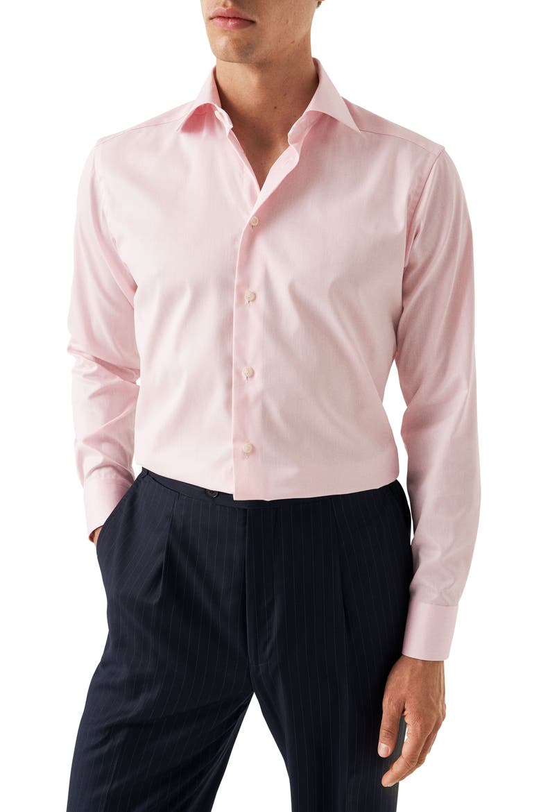 Contemporary Fit Twill Dress Shirt, Main, color, PINK