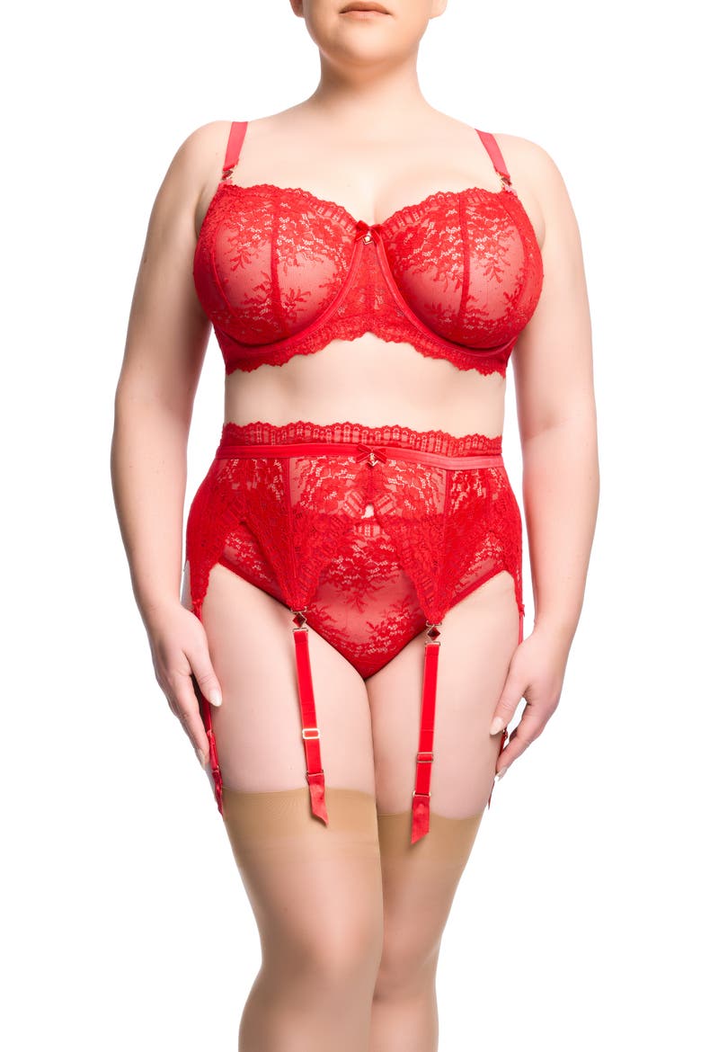 Floradora Curve Underwire Bra, Alternate, color, FLAME