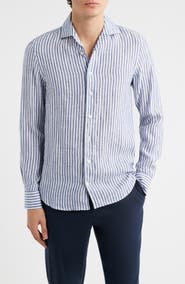 Aurélien Seaside Linen Button-Up Shirt