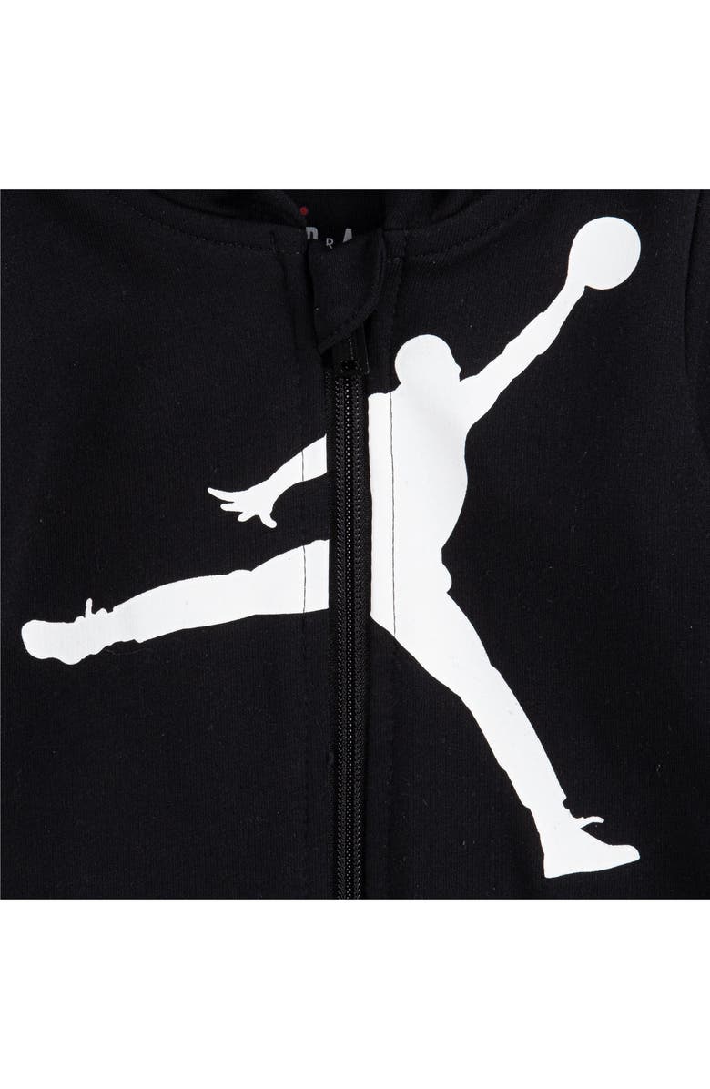 Jordan Jumpman Hooded Cotton Blend Romper, Alternate, color, 