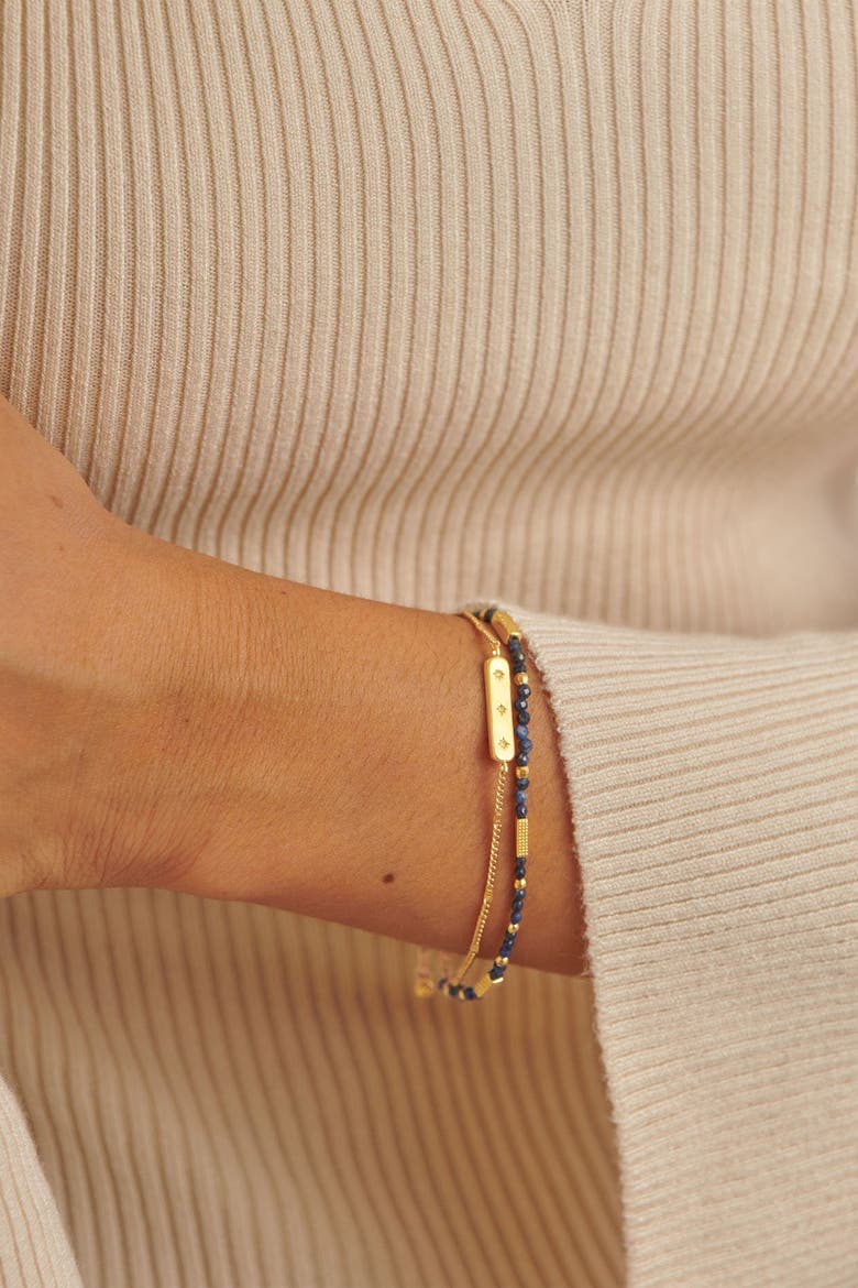 Birthstone Bracelet 'September' in Lapis Lazuli, Alternate, color, September