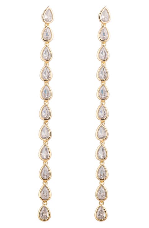 Iris Cubic Zirconia Drop Earrings