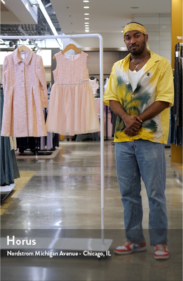 Kids' Bouclé Coat & Dress Set, sales video thumbnail