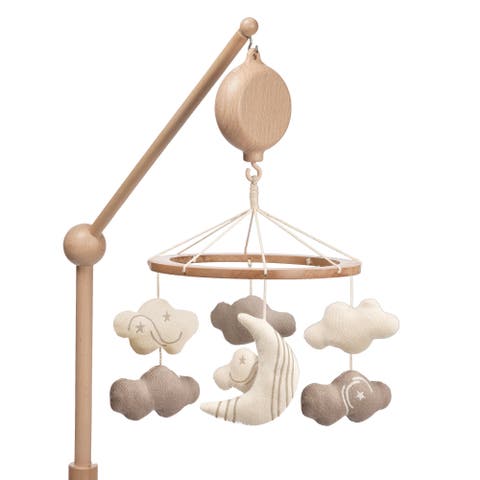Organic Celestial Wood Baby Crib Mobile Soother Toy/Decor