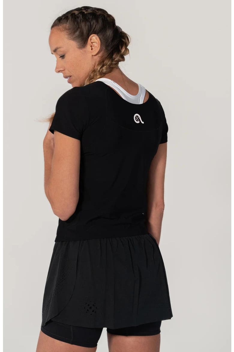 Bounce-It  Pickleball Short Sleeve, Alternate, color, Black Beauty