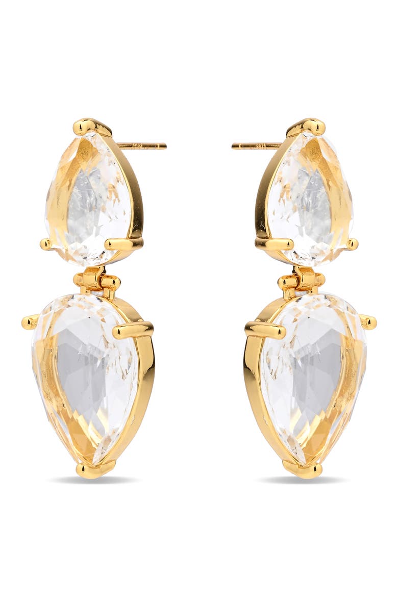 Lila Crystal Drop Earrings, Alternate, color, GOLD